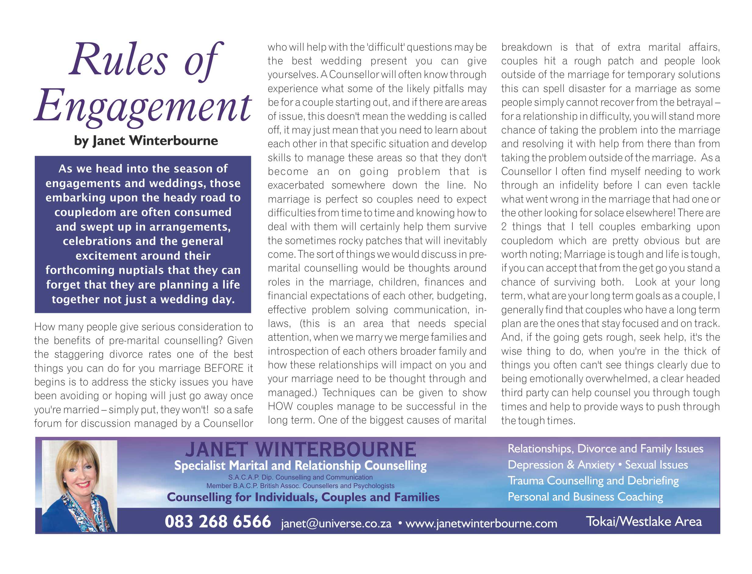 rule of engagement | Psychologist Cape Town