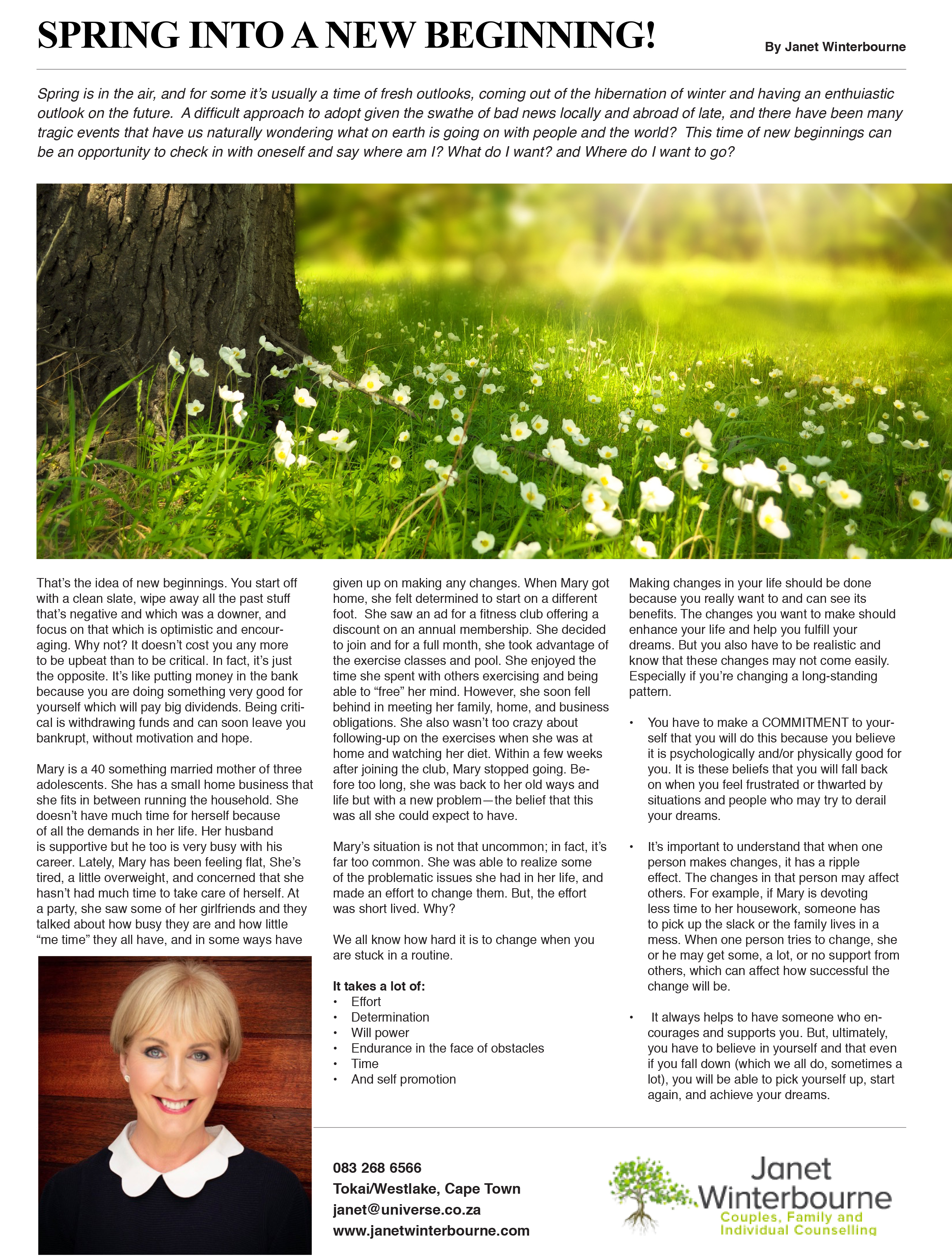 Spring into a new beginning | Psychologist Cape Town Spring into a new beginning | Psychologist Cape Town
